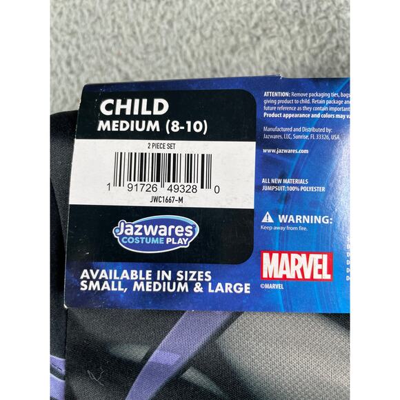 Marvel Black Panther Light Up Costume & Mask Youth Medium (8-10) Avengers NWT - Picture 2 of 6